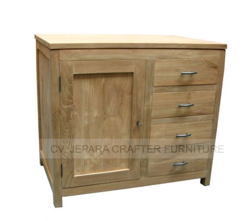 Minimalist Sideboar 4 Drawers Teak